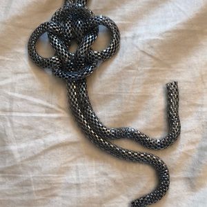 Black chain like necklace - Statement Piece -new